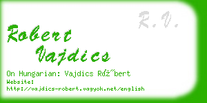 robert vajdics business card